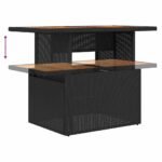 Garden Sofa Set with Cushion 6 pcs Black Poly Rattan