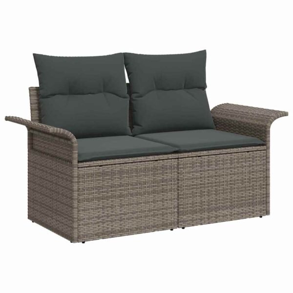 Garden Sofa Set with Cushion with Storage 4 pcs Poly rattan