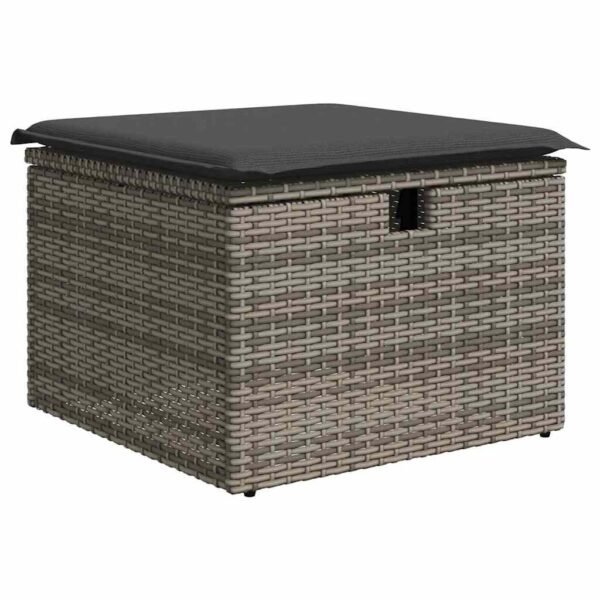 Garden Sofa Set with Cushion with Storage 4 pcs Poly rattan