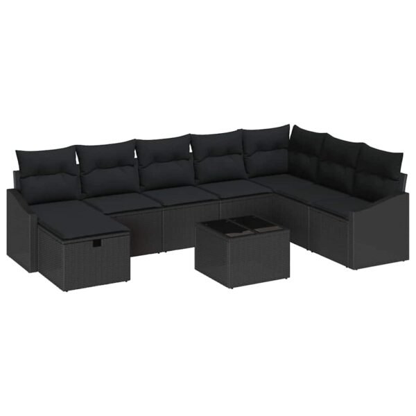 Sofa Set with Cushion 8 pcs Poly Rattan