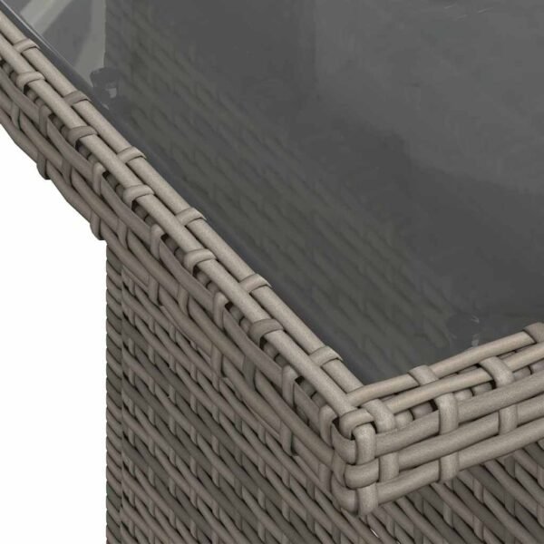 Garden Sofa Set Height-Adjustable 8 pcs Grey Poly Rattan