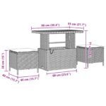 Garden Sofa Set with Cushion 10 pcs Black Poly Rattan