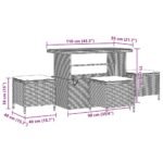 Garden Sofa Set with Cushion 10 pcs Black Poly Rattan