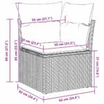 Garden Sofa Set with Cushion 12 pcs Black Poly rattan