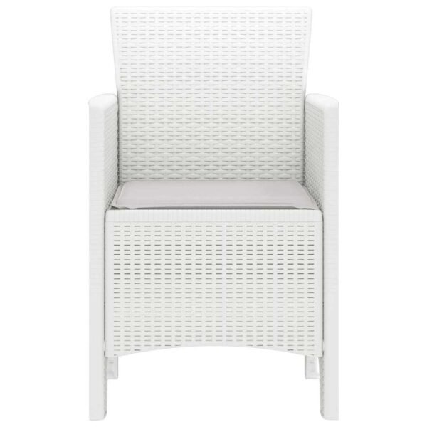Garden Chair 2 pcs White 53 x 49 x 85 cm Polypropylene
