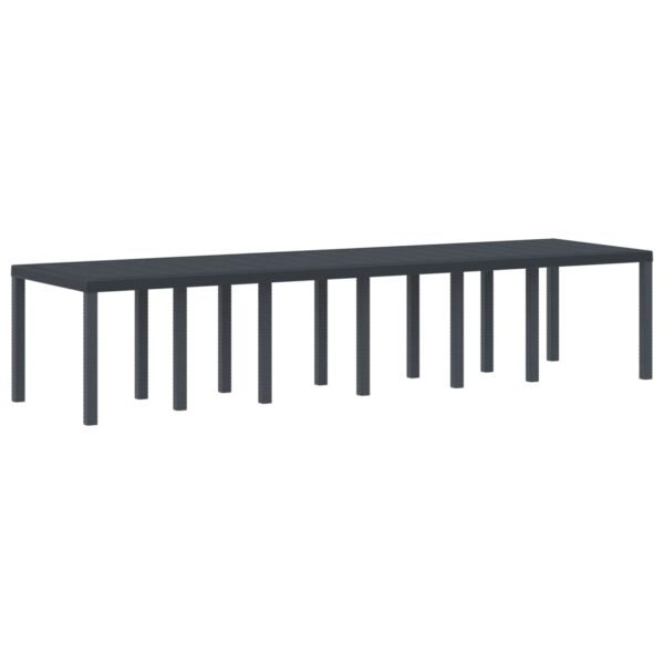Garden Table Anthracite 350 x 100 x 74 cm Poly Rattan