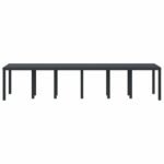 Garden Table Anthracite 350 x 100 x 74 cm Poly Rattan