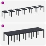 Garden Table Anthracite 350 x 100 x 74 cm Poly Rattan