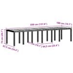 Garden Table Anthracite 350 x 100 x 74 cm Poly Rattan