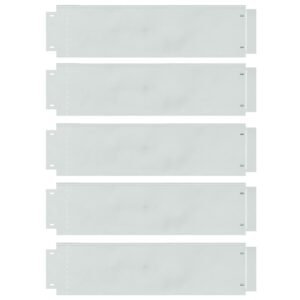 Lawn Edgings 5 pcs Silver 100 x 25 x 0,07 cm Galvanised Steel