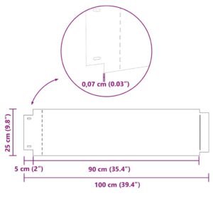 Lawn Edgings 5 pcs Silver 100 x 25 x 0,07 cm Galvanised Steel