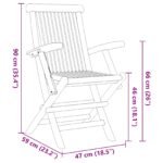 Garden Dining Set 5 pcs Brown Solid Teak Wood