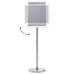 Poster Stands 2 pcs Silver 32.7 x 24 x 108 cm Aluminium