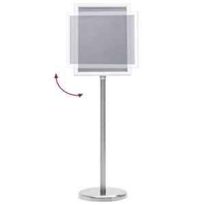 Poster Stands 2 pcs Silver 32.7 x 24 x 108 cm Aluminium
