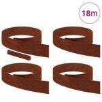 Lawn Edging Rusty 450 x 0.05 x 15 cm Weathering Steel
