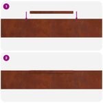 Lawn Edging 4 pcs Rusty 450 x 0.05 x 15 cm Weathering Steel