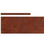 Lawn Edging 4 pcs Rusty 450 x 0.05 x 20 cm Weathering Steel