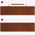 Lawn Edging Rusty 450 x 0.05 x 25 cm Weathering Steel
