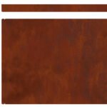 Lawn Edging 4 pcs Rusty 450 x 0.05 x 25 cm Weathering Steel