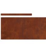 Lawn Edging 4 pcs Rusty 450 x 0.05 x 25 cm Weathering Steel