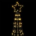 LED Christmas Tree Warm White 100.5 x 100.5 x 304 cm Iron