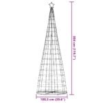 LED Christmas Tree Warm White 100.5 x 100.5 x 304 cm Iron