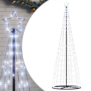 LED Christmas Tree Cool White 100.5 x 100.5 x 304 cm Iron