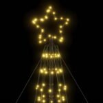 LED Christmas Tree Warm White 160 x 160 x 503 cm Iron