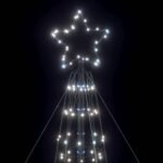 LED Christmas Tree Cool White 160 x 160 x 503 cm Iron