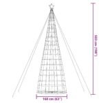 LED Christmas Tree Cool White 160 x 160 x 503 cm Iron