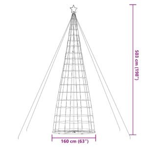 LED Christmas Tree Cool White 160 x 160 x 503 cm Iron