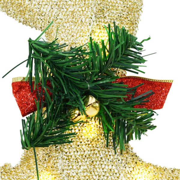 LED Reindeers 7 pcs Gold Fabric