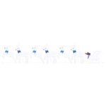 LED Reindeers 7 pcs White Fabric
