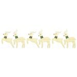 LED Reindeers 6 pcs Gold Fabric