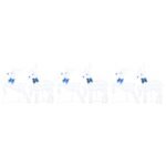 LED Reindeers 6 pcs White Fabric