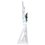 LED Reindeers 6 pcs White Fabric
