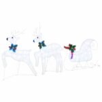 LED Reindeers 3 pcs Cold White Fabric