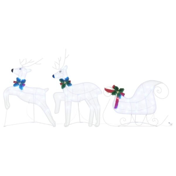 LED Reindeers 3 pcs Cold White Fabric