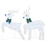 LED Reindeers 2 pcs Cold White Fabric