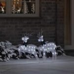LED Reindeers 2 pcs Cold White Fabric