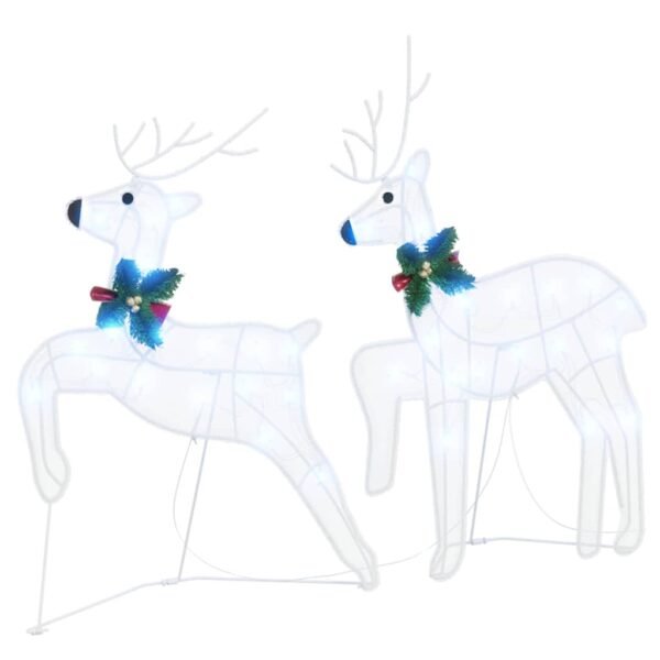 LED Reindeers 2 pcs Cold White Fabric