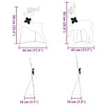 LED Reindeers 2 pcs Cold White Fabric