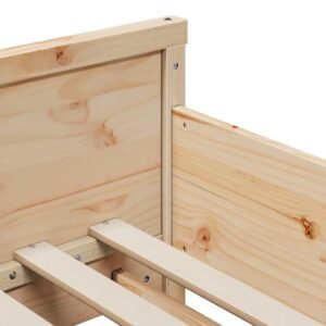 Bed Frame with Headboard Brown 80 x 200 cm Engineered Wood