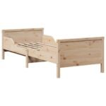 Bed Frame with Headboard Brown 80 x 200 cm Engineered Wood