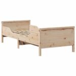 Bed Frame with Headboard Brown 80 x 200 cm Engineered Wood