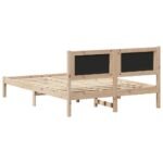 Bed Frame with Upholstered Headboard Dark Grey 135 x 190 cm