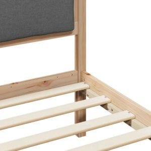 Bed Frame with Headboard Dark Grey 90 x 190 cm Fabric