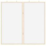 Bulletin Board Folding White 80 x 80 x 1.4 cm Solid pine wood