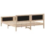 Bed Frame with Headboard Dark Grey 180 x 200 cm Fabric