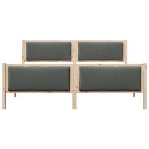 Bed Frame with Headboard Dark Grey 180 x 200 cm Fabric